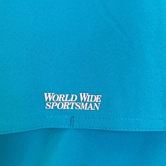 World Wide Sportsman Activewear Fishing Button Up Shirt Women S Blue 133B - Picture 13 of 16